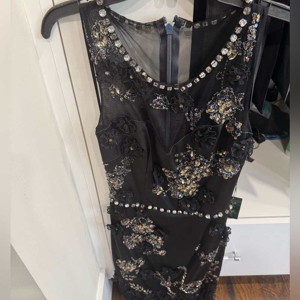 Elegant Black Embellished Dress